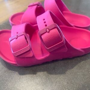 Birkenstock Kids Two-Buckle EVA Sandals in Hot Pink